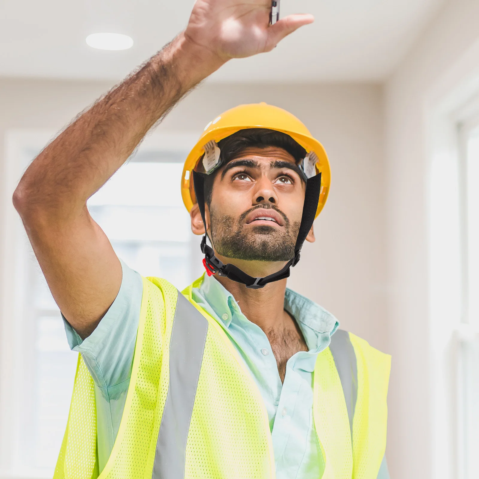 حزام الذقن بديل لحزام الذقن من النايلون عالي التحمل للقبعة الصلبة، تصميم آمن مضاد للانزلاق مناسب لجميع الخوذات #2