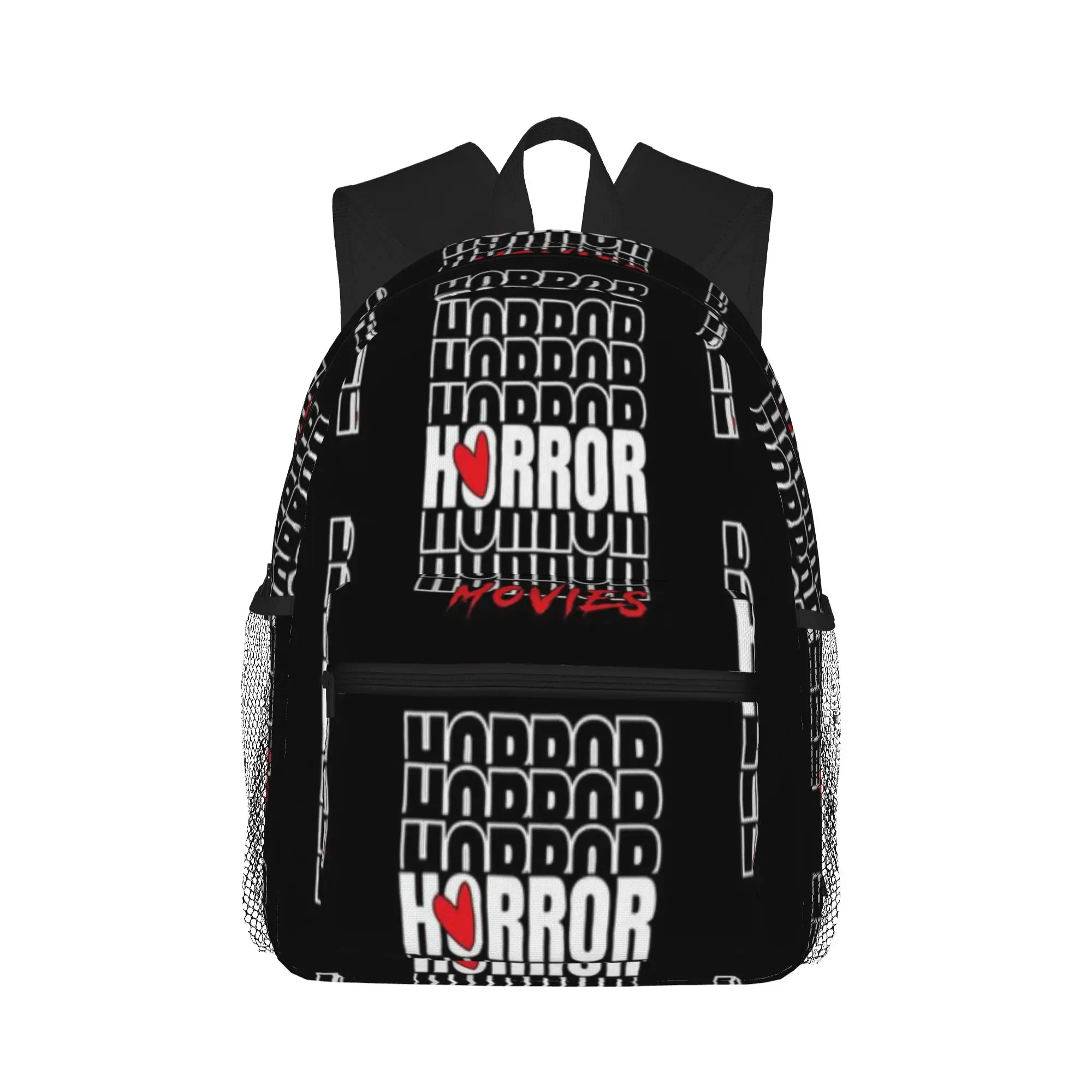 

I Love Horror Movies Scary Halloween Films Casual Backpack for Students and Adults Man backpack