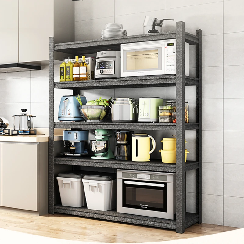 Kitchen rack Floor-to-ceiling multi-functional household microwave oven oven pot rack Storage rack