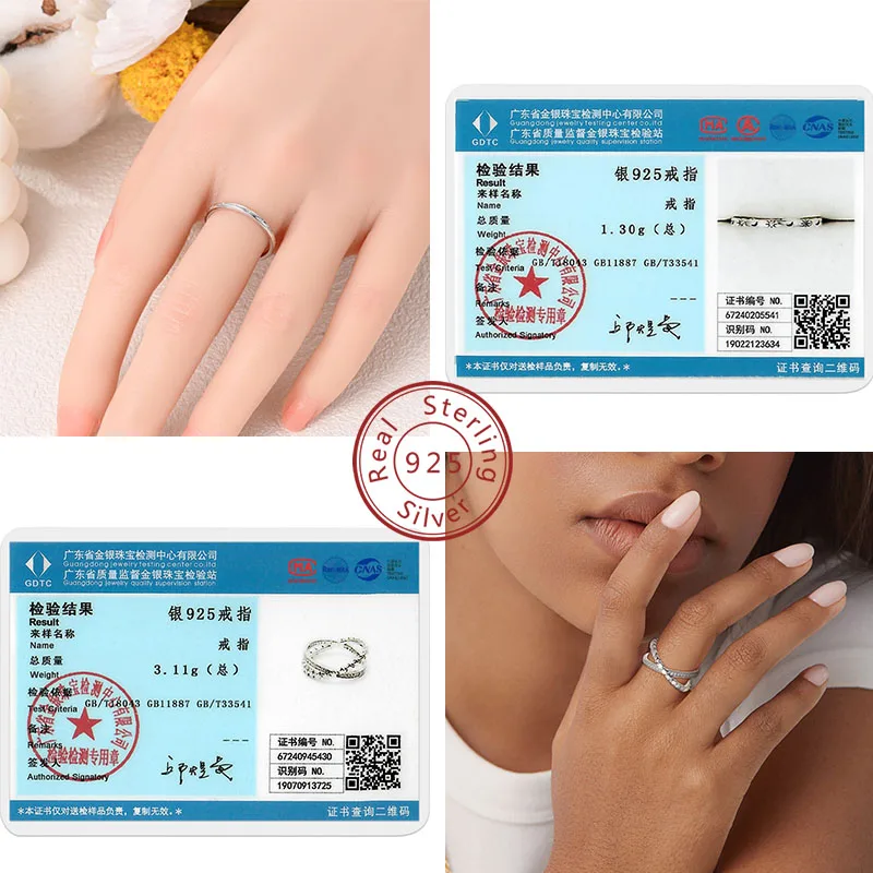 Original 925 Sterling Silver Rings Stackable Infinite Silver Zircon Ring For Women Wedding Anniversary Birthday Jewelry Gift Hot