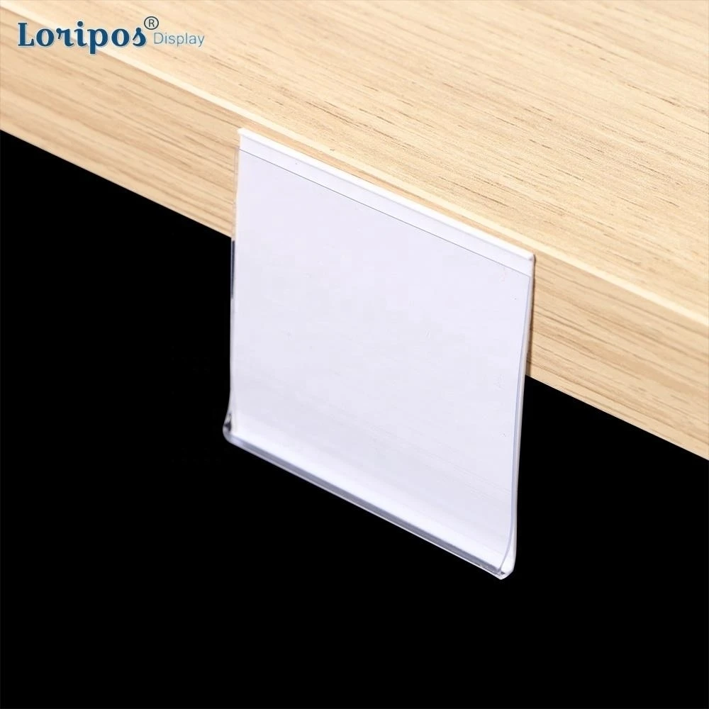 42x55mm White Pvc Price Tag Clip Channel Shelf Talker Plastic Shelf Data Strip For Retailing Store Merchandise Price Display