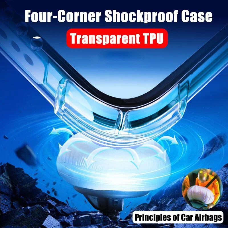 Voor Tecno Spark 40 Pro 40C Case Adsorbeerbare Ring Transparante Airbag Siliconen Shell Voor Tecno Spark 40 Pro Plus 40C cover Fundas