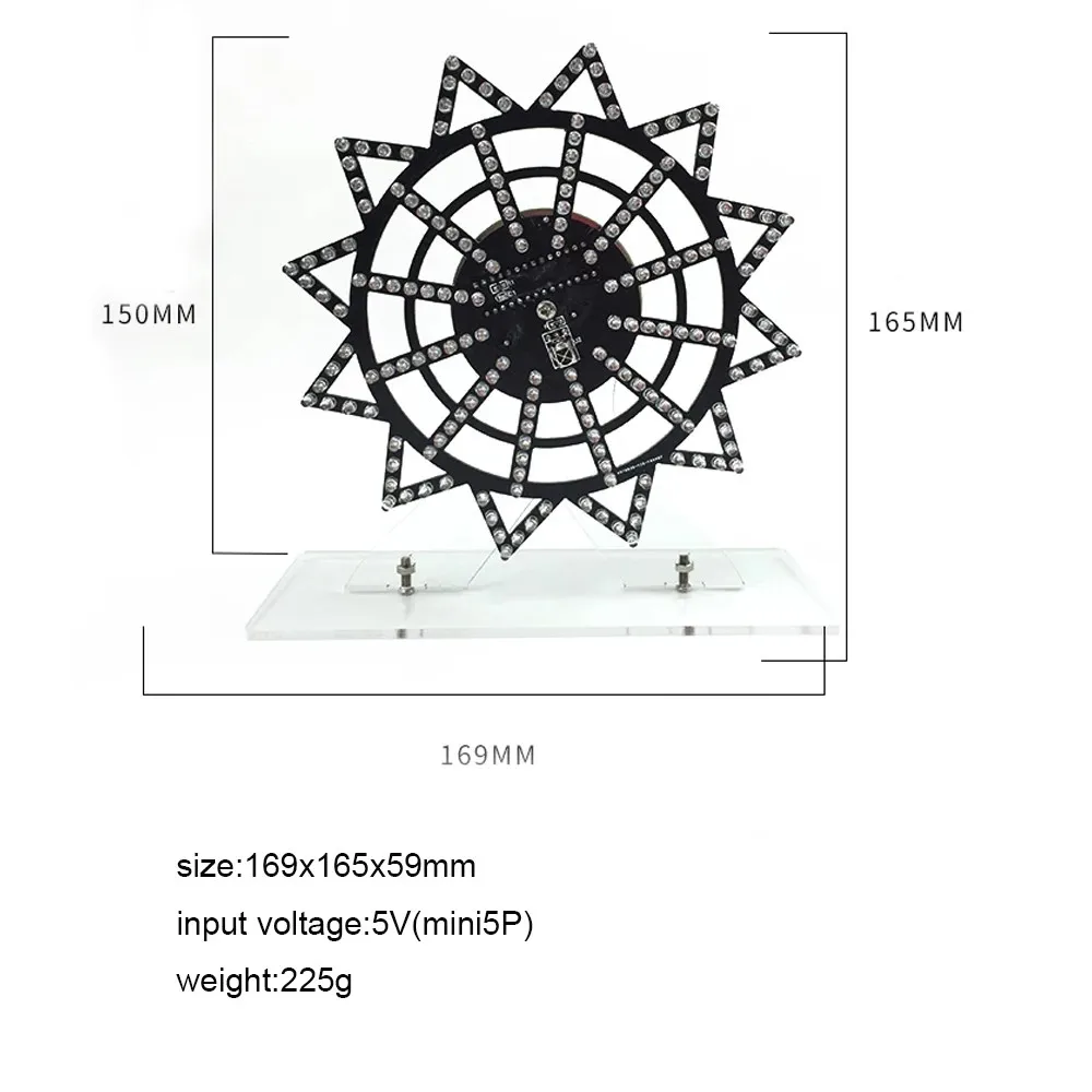 NEW DIY electronic kit LED rotating ferris wheel circuit learning soldering kit 16kinds flashing mode remote control