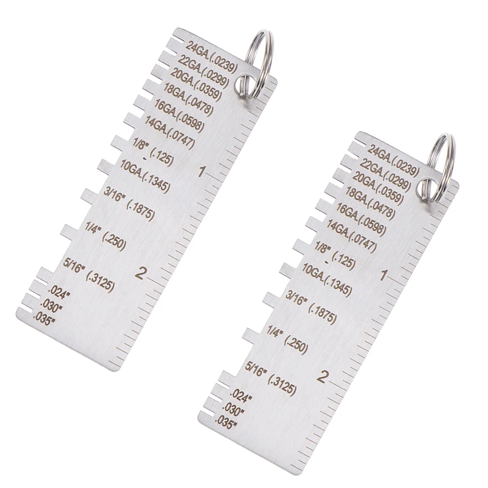 

2 Pcs Tool Thickness Gauge Inspection Stainless Steel Welding Measuring High Precision