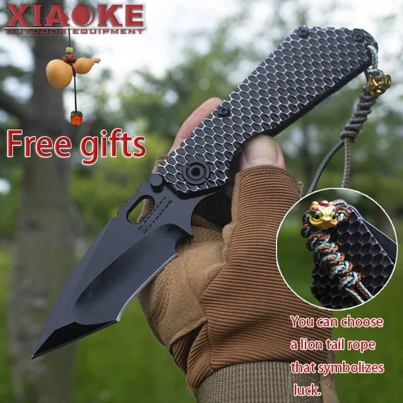 

Professional M390 Folding Knife Titanium TC4 Handle EDC Pocket Knife Camping Hunting Survival Gear High End Knife #M390 #Titaniu