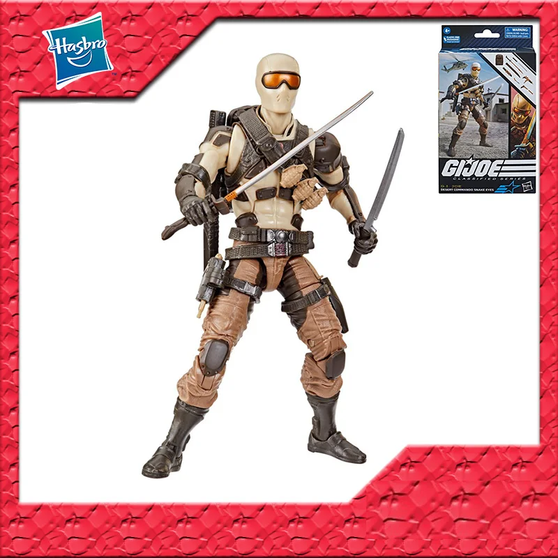 

In Stock Original Hasbro G.I.JOE DESERT COMMANDO SNAKE EYES PVC Anime Figure Action Figures Model Toys