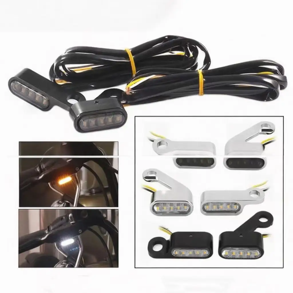 New Motorcycle LED Turn Signal Indicators Amber Running Lights Mini Lamp For Harley Davidson Sportster XL 1200 883 72 48 2004-22