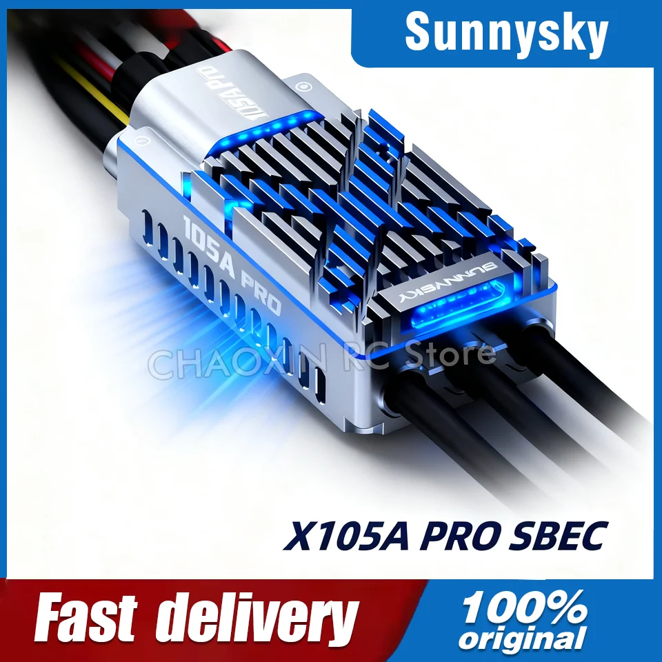 

SUNNYSKY X105A PRO SBEC Speed Controller 3-6S X105A ESC For RC70E 3D P3A Fixed-Wing Aircraft/420-520 Series Helicopter/UAV