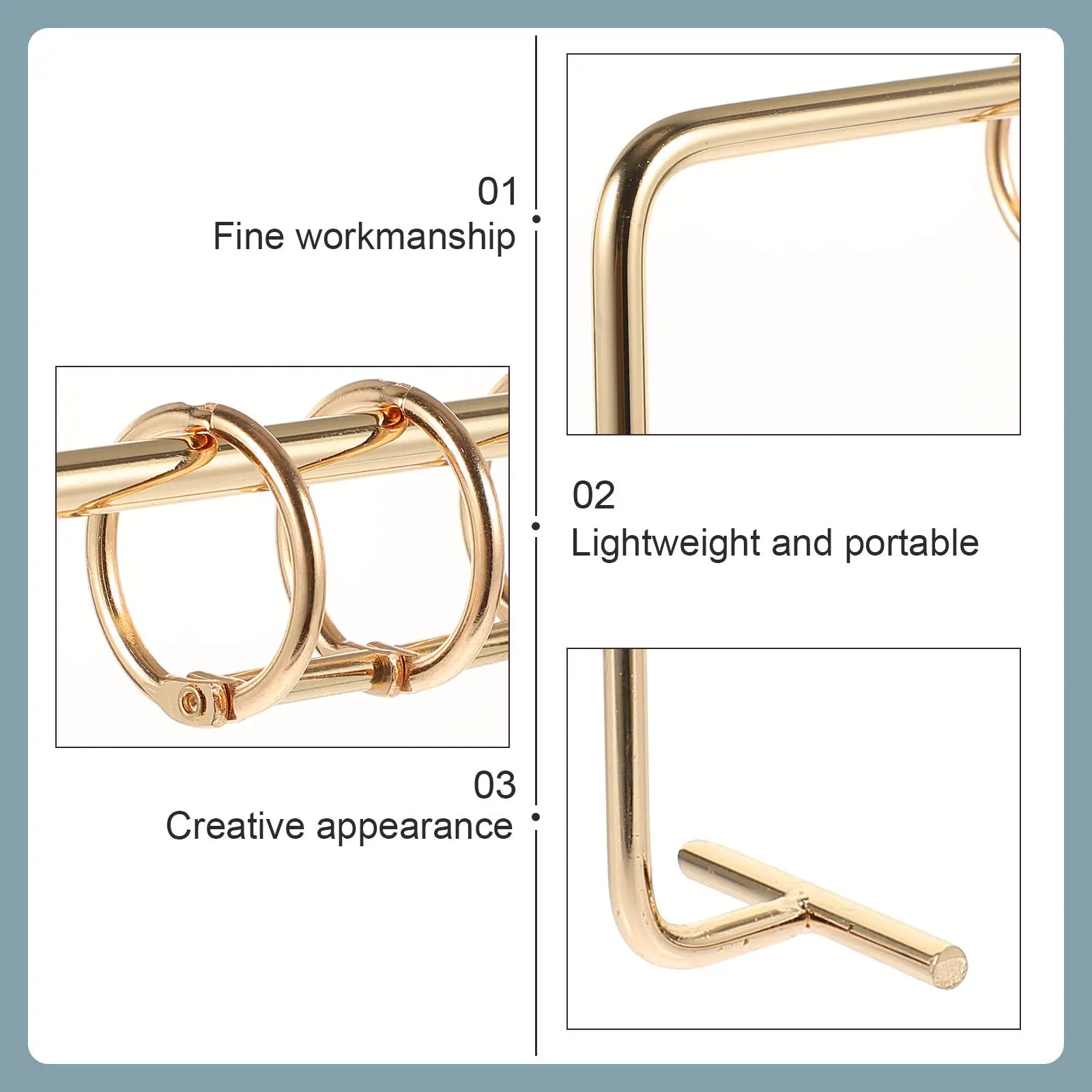 Desk Calendar Bracket Iron Tabletop Stand Flip Calendar Support Holder Rack Home Office Desktop Decoration Desktop Decor