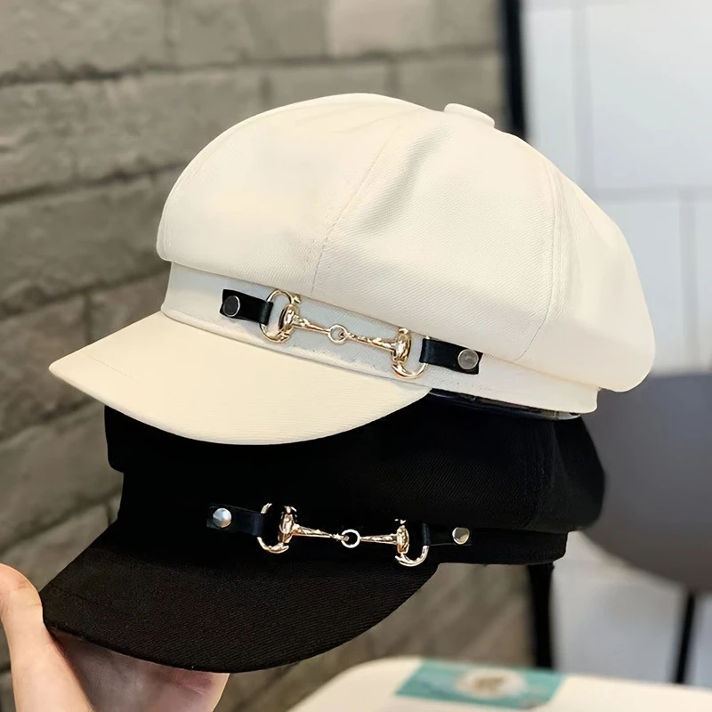 

Autumn Winter New Casual Beret Hat for Women High Quality Sun Visor Duckbill Cap Fashionable Chic Octagon Hat Boinas Para Mujer