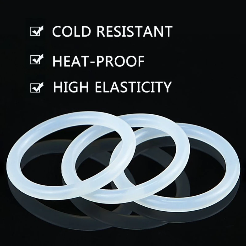 150pcs White Silicone O-rings Silicone Sealing Parts Nitrile Rubber Rings Standard Parts for Hole Oil Seal Sealing Rings Gaskets