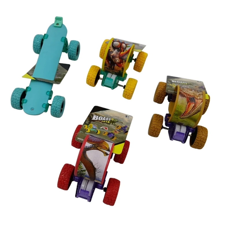 Wearable Finger Skateboard Toy for Child Bracelet Dinosaur Pull Back Vehicle Toy Cartoon Finger Scooter Prize Gift