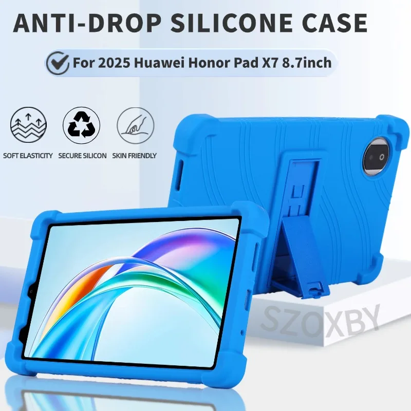 

For 2025 Huawei Honor Pad X7 8.7inch Tablet Shockproof Cover Soft Silicon Stand Protective Shell