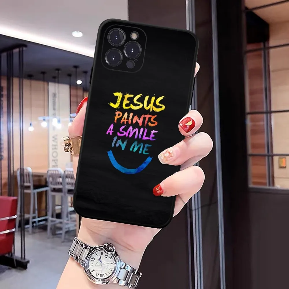 Faith Christian Religious Jesus Art Phone Case For IPhone 15 14 11 12 13 Mini Pro XS Max Cover 6 7 8 Plus X XR SE 2020 Shell