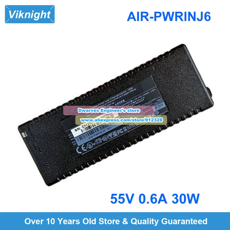 

55V 0.6A 30W Gigabit PoE Injector AIR-PWRINJ6 Power Adapter MA-NJN-4 For AIR-AP1802 AIR-AP2802 AIR-AP3802 SERIES