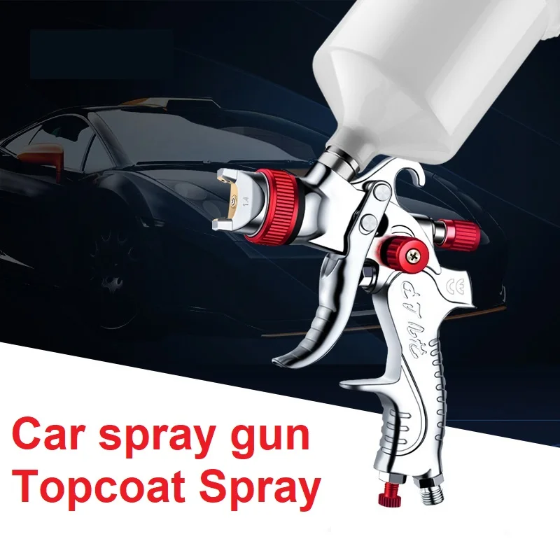 Automotive Spray Gun Topcoat Spraying Gun Gravity Spray Gun Cordless Coating Airbrush Simple Paint Fastening Sprayer EU Plug DIY