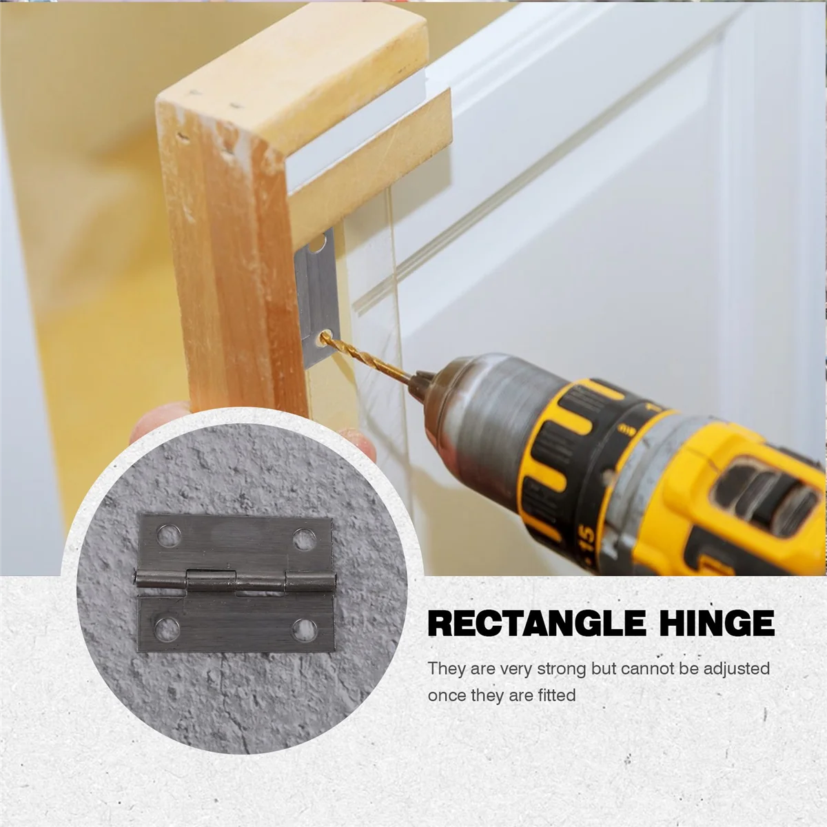 

A71P Rectangle Folding Closet Cabinet Door Hinge Hardware 1.5inch 10 Pcs