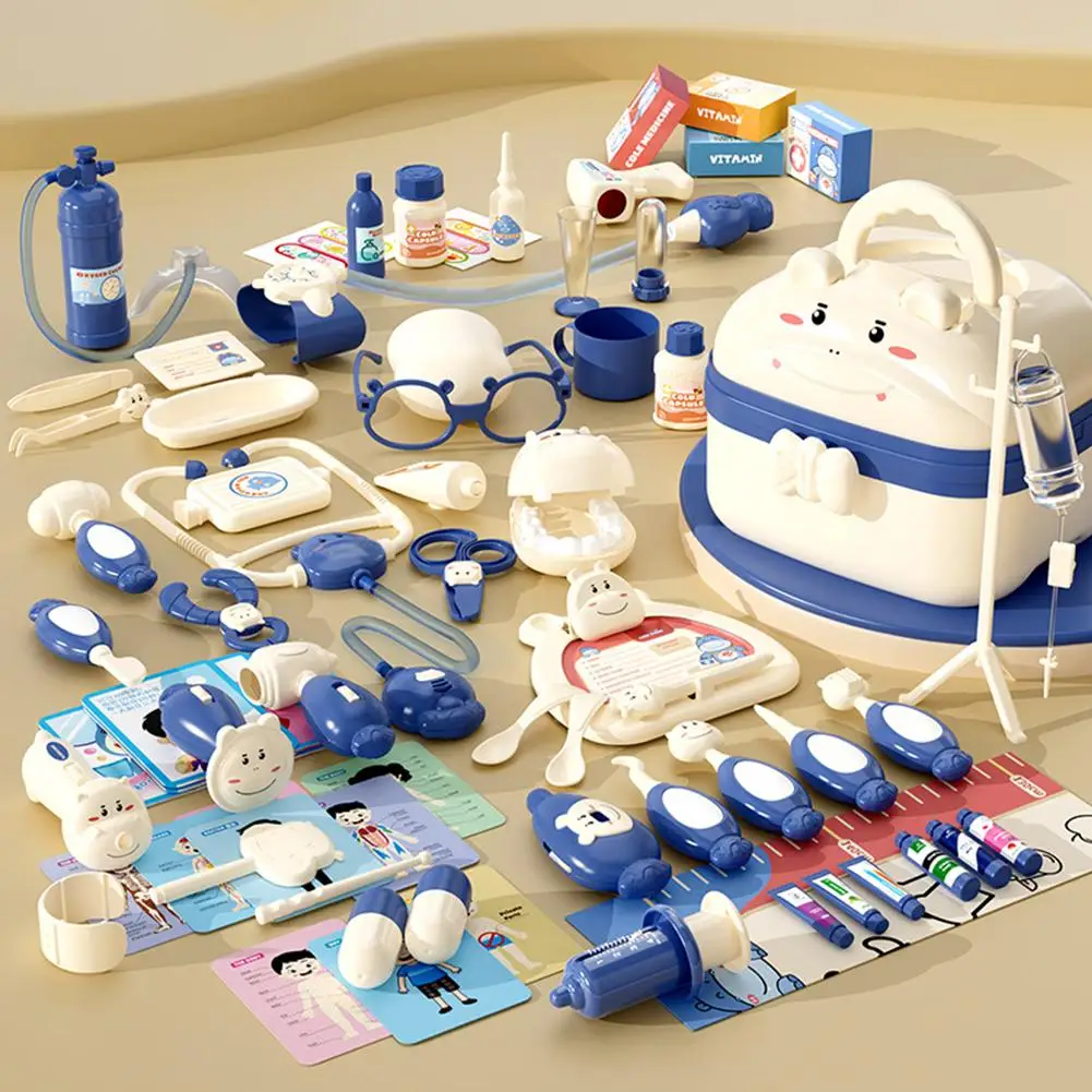 Bambini Little Doctor Set Girl Doctor Medical Kit stetoscopio giochi di ruolo simulazione iniezione giocattoli medici per bambini