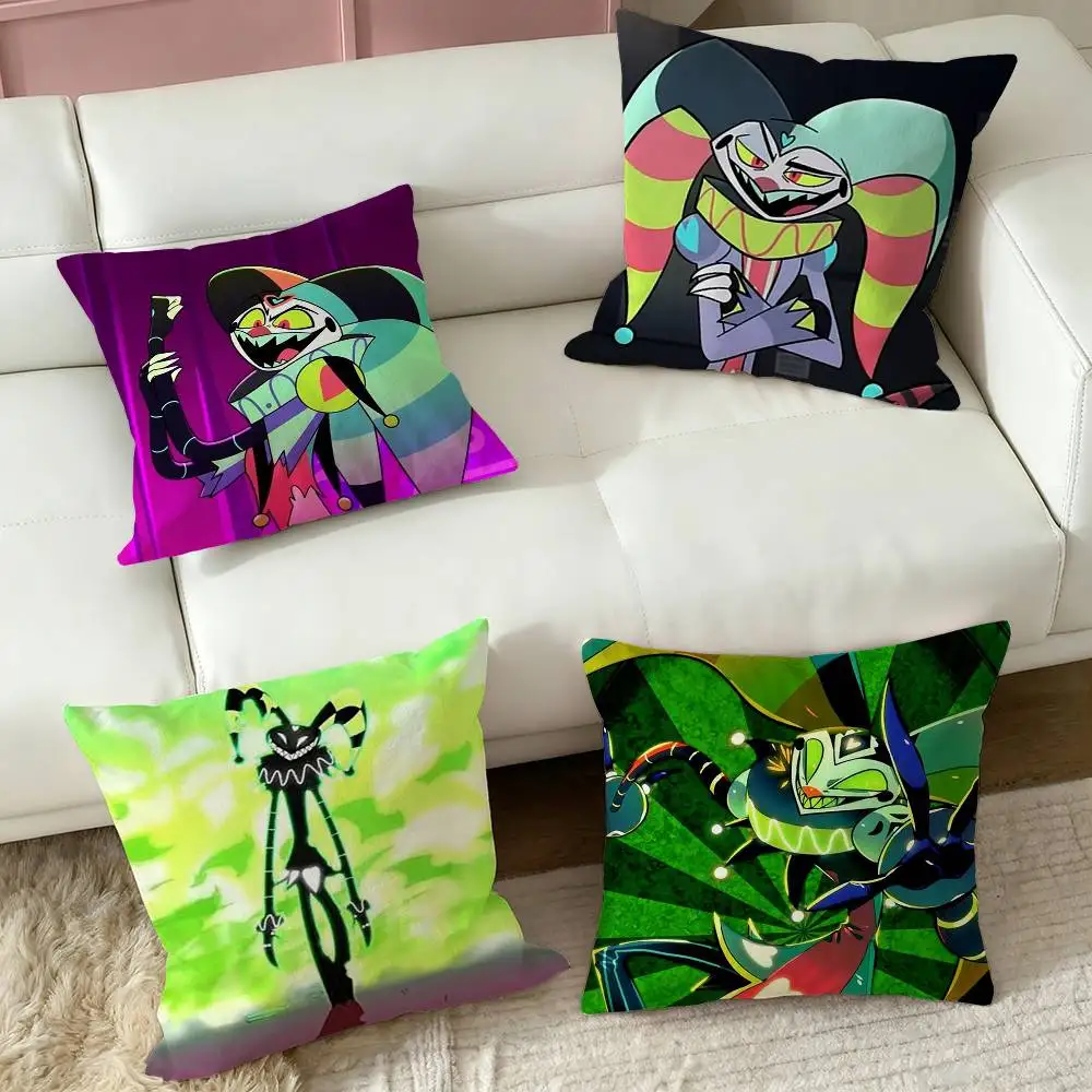 Helluva Boss Fizzarolli Animation  Pillow Case Square Double-Sided Sofa Cushion Cover Bedroom Bedside Pillow