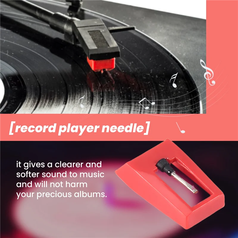 4 Pcs Record Player Needles, Universal Replacement Stylus Needles Replacement Stylus Needles for Vinyl Record Player