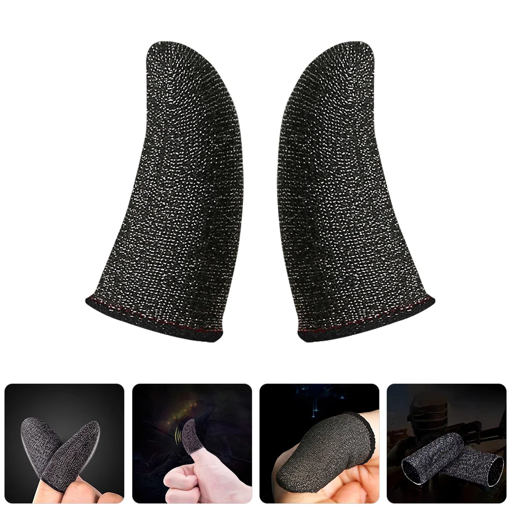 

2 Pcs Guitar Finger Cots for Children Left and Right Thumb Invisible Picking Ukulele Protectors Fiber Sleeve Pain Relief Bass