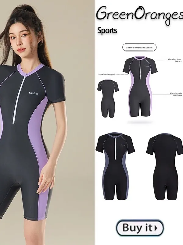 

Новый женский слитный купальник 2025 года, большие размеры, быстросохнущий, консервативный дизайн, скрывающий живот, с эффектом похудения, для бассейна