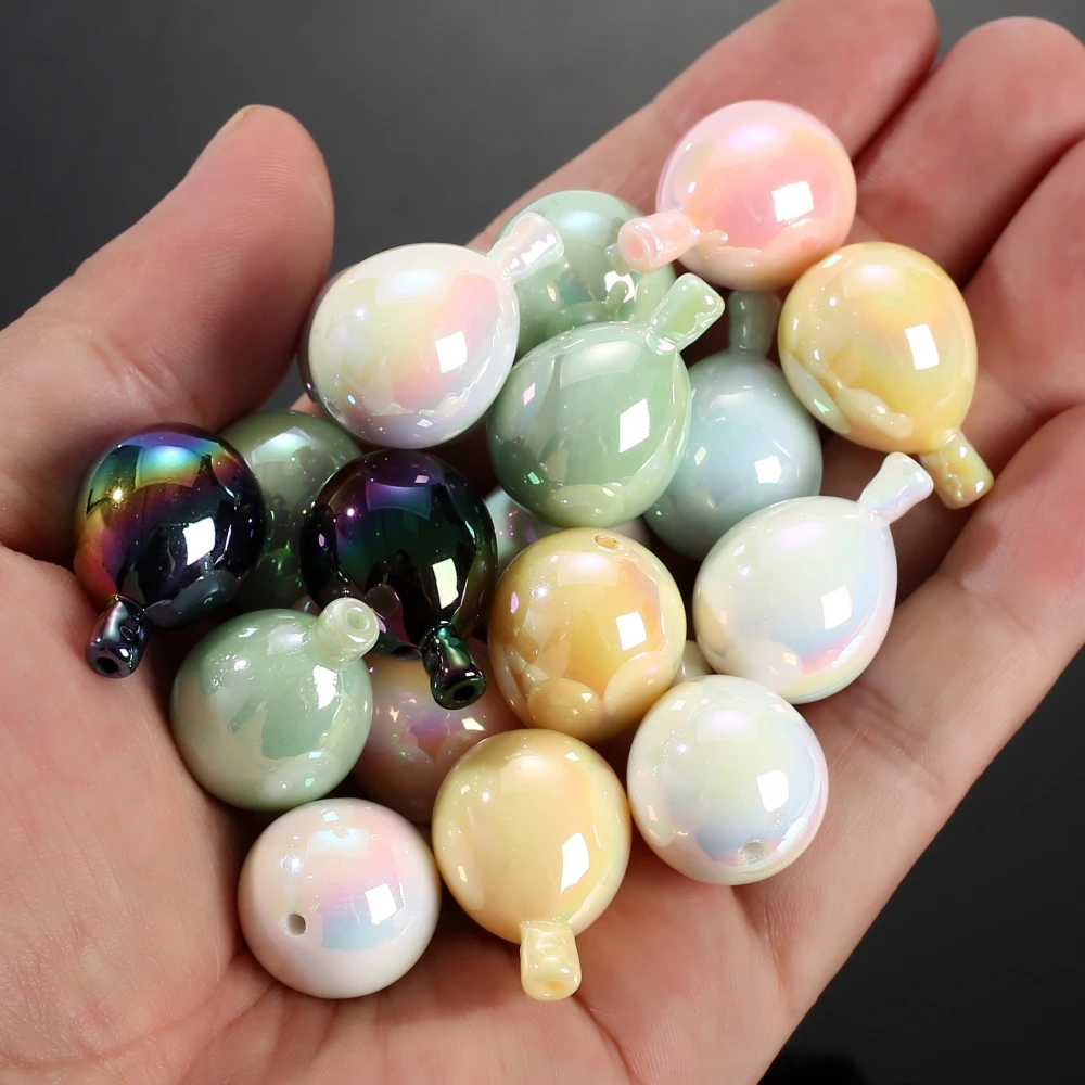 10Pcs 18x26mm AB Colorful Balloon Shape Acrylic Beads Loose Spacer Beads For DIY Charm Handmade Bracelet Necklace Jewelry Making