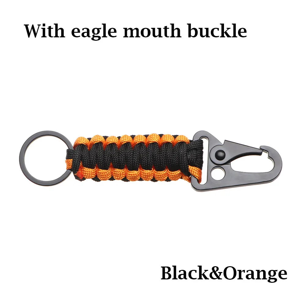Outdoor Schlüsselbund Ring Camping Karabiner Militär Paracord Schnur Seil Camping Überleben Kit Notfall Knoten Flaschenöffner Werkzeuge