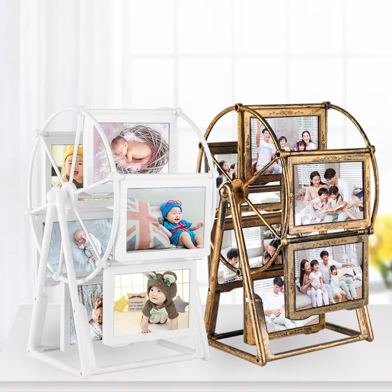 Nordic Creative Retro Ferris Wheel Photo Frame, Swing Windmill, Photo Frame Process, Murals Furnishing, Home Decoration, 5 Inch