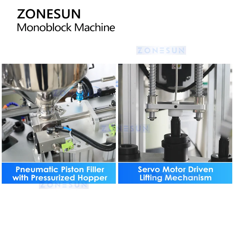 Zonesun آلة تعبئة الماسكارا ملء وسد قطعة واحدة التلقائي آلة حشو الأنبوب آلة تغطية الأنبوب ZS-AFC23A