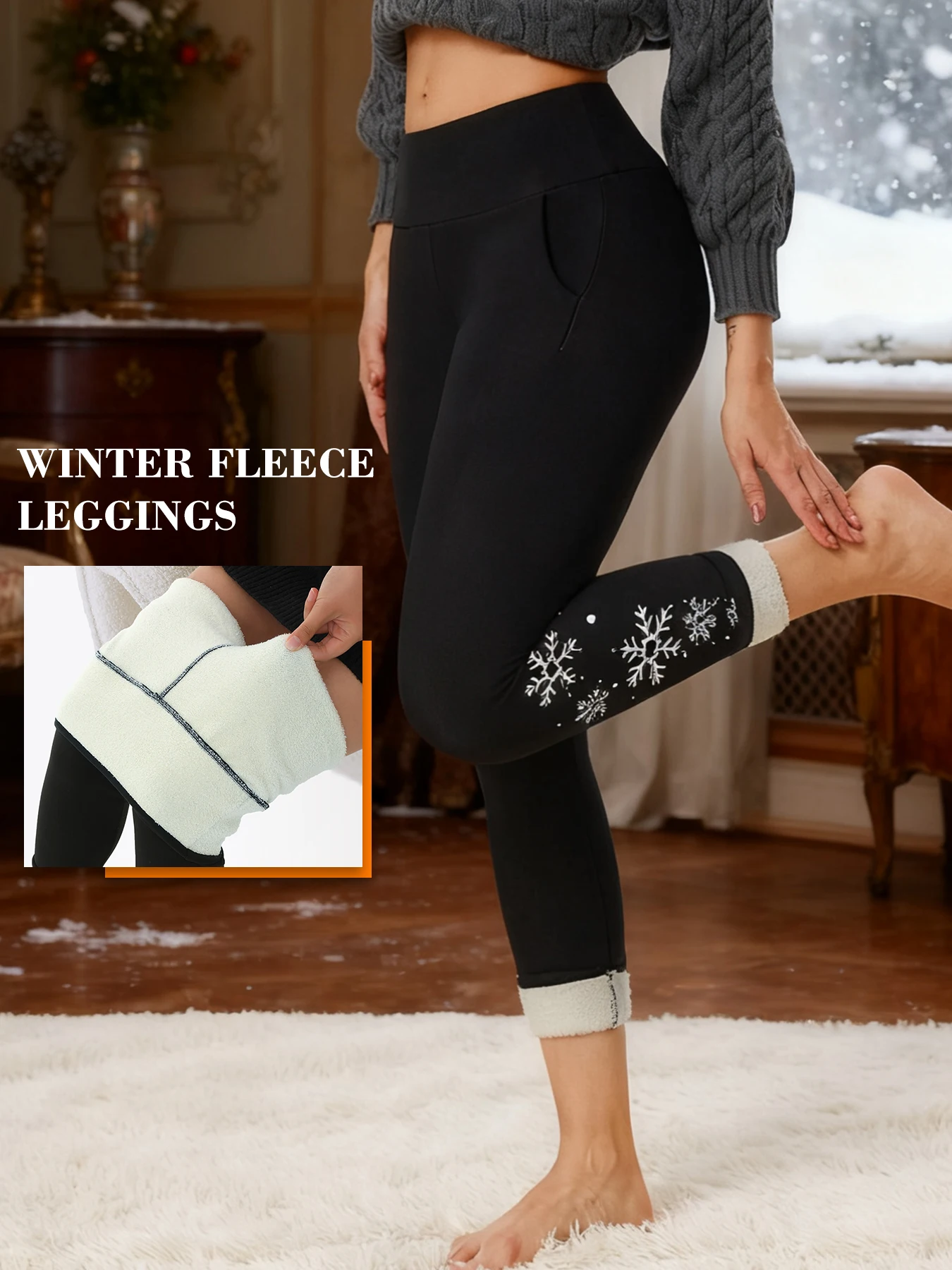 Leggings taille haute doublés de polaire pour femme, extensible dans quatre directions, adaptés à un usage quotidien, au déplacement, à porter décontracté, à la course, au sport, au fitness et au yoga, automne et hiver