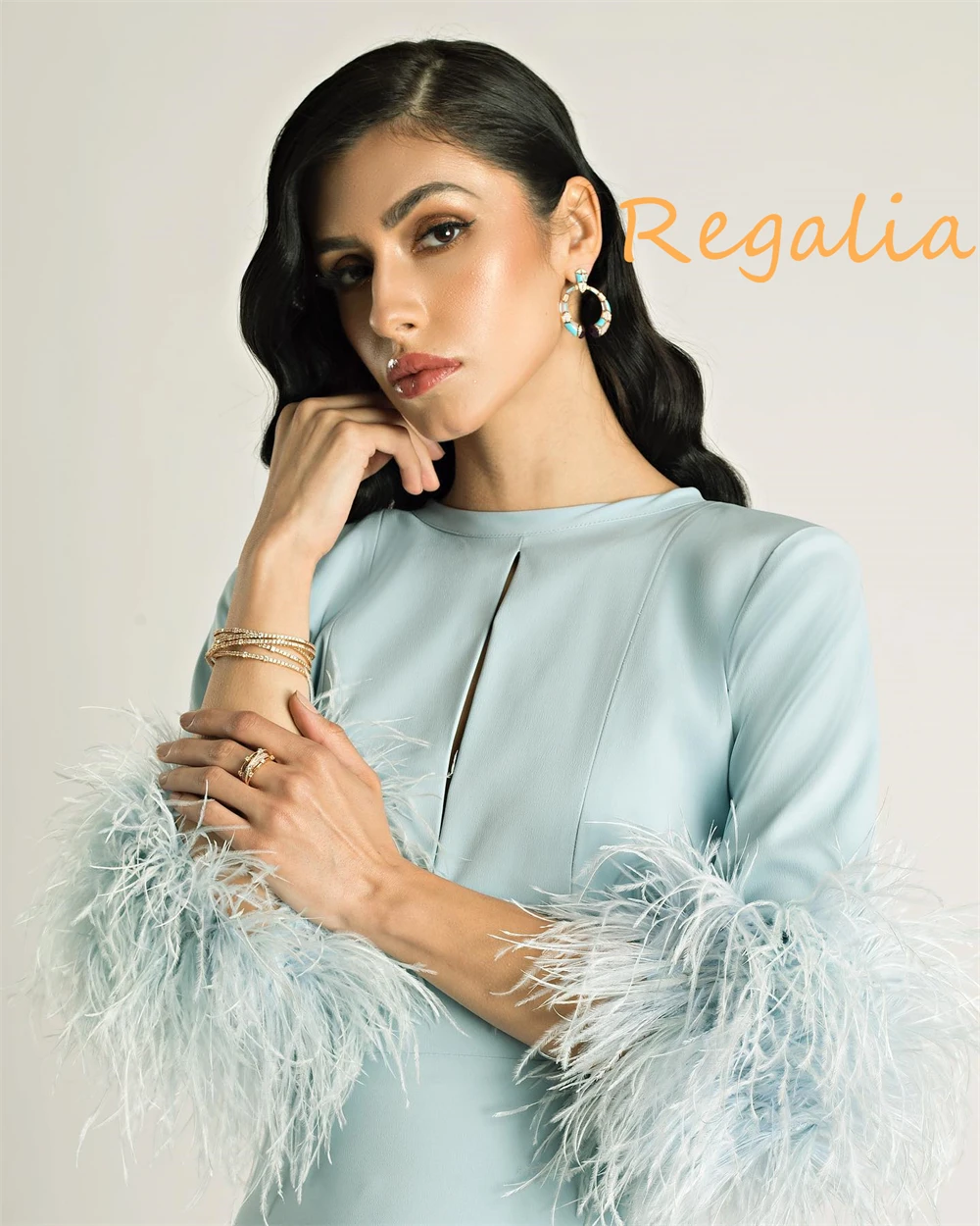 

Customized Exquisite Jersey Evening Dresses Formal O-Neck 3/4 Sleeves Homecoming Dresses Fashion Special Occasion Gowns