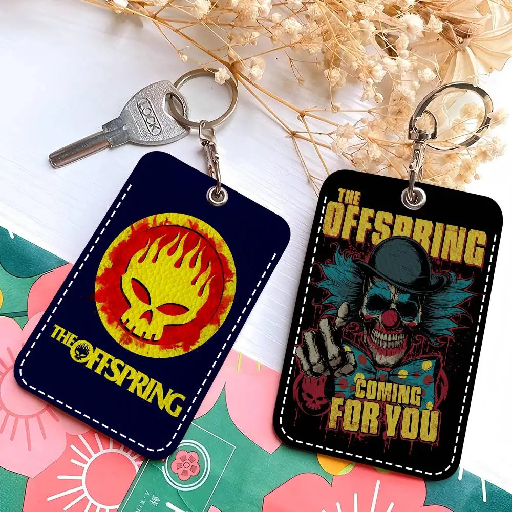 

Pop Punk Band T-The OffspringS Minimalist Leather Card Wallet Smooth ID and Business Card Protector