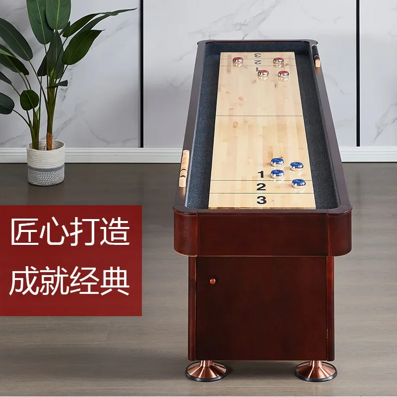 High-end luxury sand arc table for competition activities, shuffleboard table for competition, solid wood sandpot table