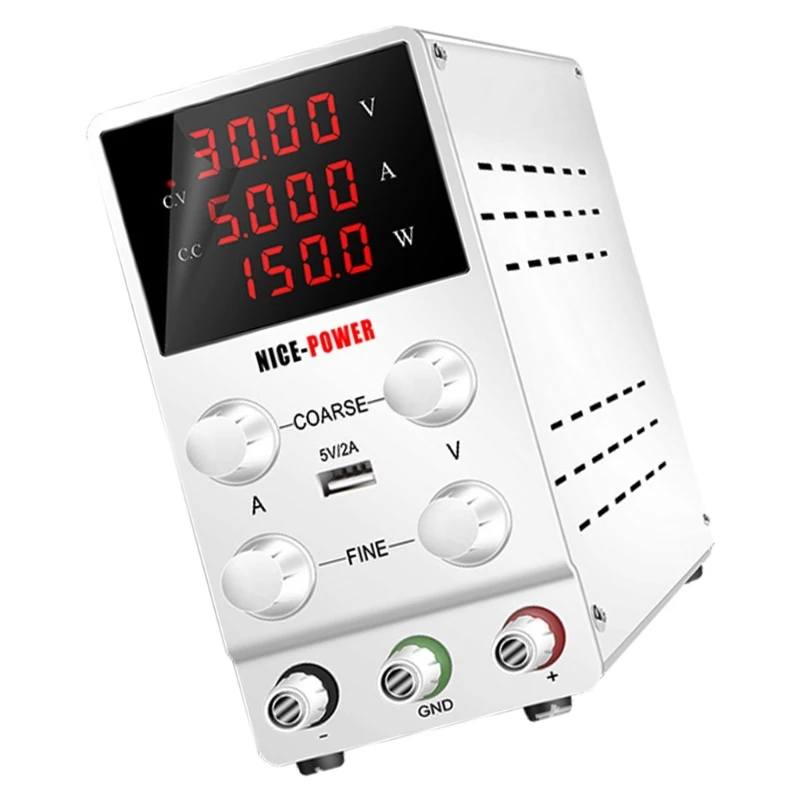 Multipurpose Practical Variable Power Supply 30V 10A Digital Controlled with Memory and Output Switches Daily Use DropShip