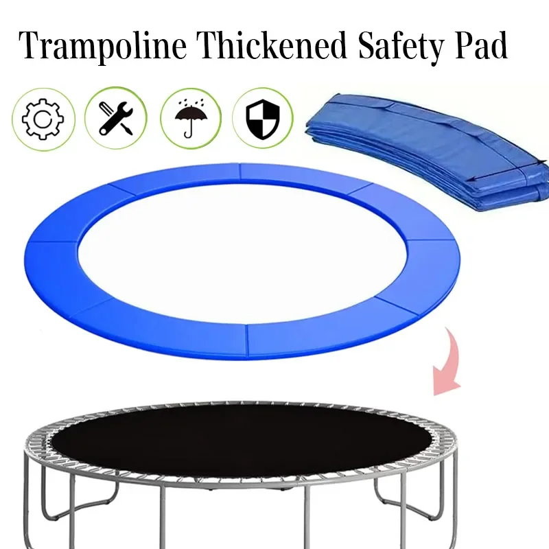 8FT Universal Trampoline Pad Round Replacement Trampoline Safety Pad Trampoline Waterproof and TearResistant Safety No Hole Pole