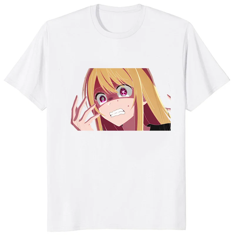 Cute Ruby Oshi No Ko Ai Print T Shirt women Japanese Anime Fans Casual Clothes Tees Korea Style O-neck Streetwear Unisex T-shirt