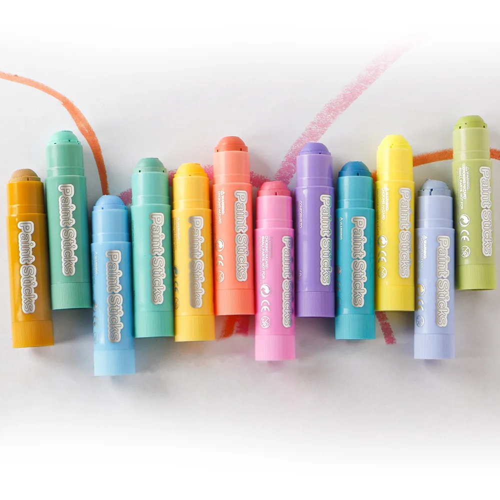 DIY solid paint stick crayon quick drying rotation not dirty hands easy to clean quick drying graffiti