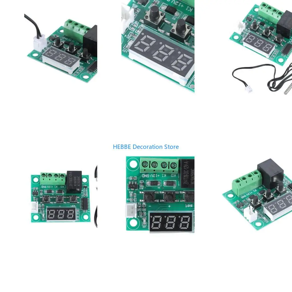 B0KC XH-W1209 12V Mini Intelligent Digital Thermostat High Temperature Control Board Module Digital -50-110°C