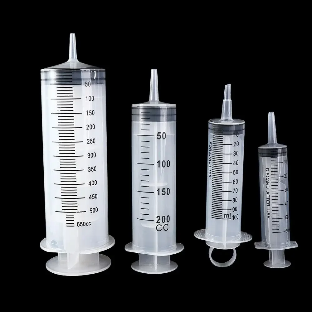 Transparent Large Capacity Syringe Reusable Plastic Pet Feeding Syringe 60/100/200/300/500ML with Scale Measuring Syringe