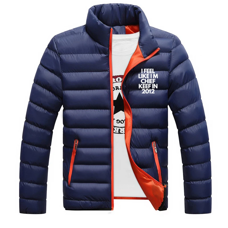 

2024 осенне-зимняя мужская куртка на хлопковой подкладке в стиле аниме «Я чувствую себя как я главный чайник в 2012 году с логотипом и воротником-стойкой, ветрозащитное пальто