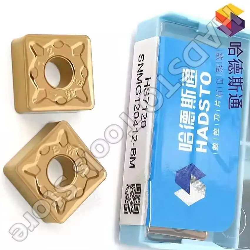 

SNMG120412-BM HS7120 SNMG120412 SNMG433 HADSTO твердосплавные пластины с ЧПУ, токарные пластины для нержавеющей стали, 10 шт./кор.