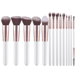 Soft hair 14Pcs Professional Makeup brush wood handle powder brush foundation make-up brush concealer brush eye shadow bru