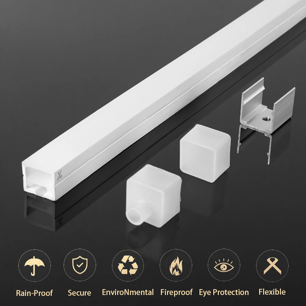 WS2812B WS2811 LED Strip Neon Rope Silica Gel Tube IP67 Waterproof For WS2815 SK6812 5050 RGB Light Ourdoor Decoration