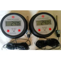 10 meter battery type digital thermometer digital display thermometer -50-200 degree threaded probe