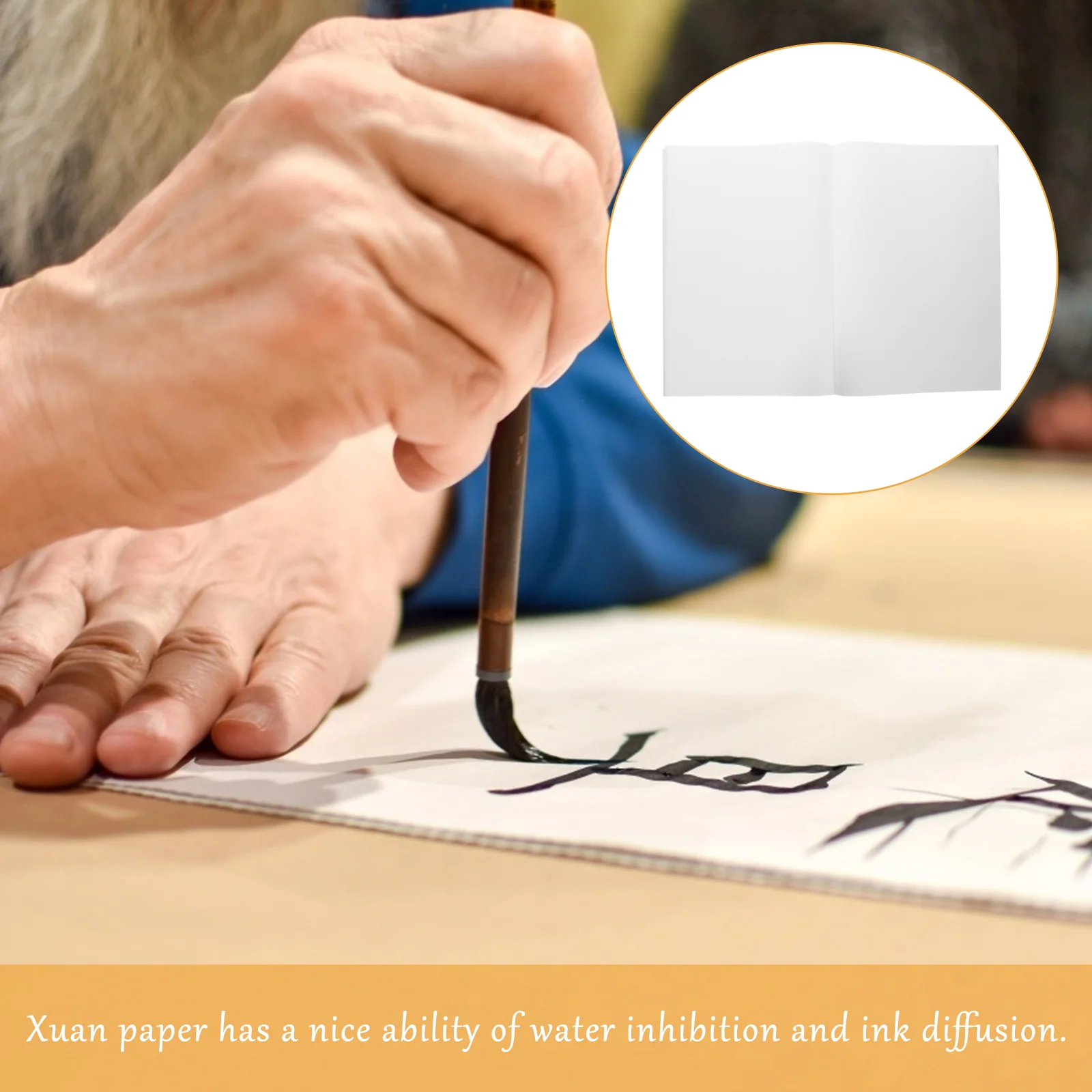 100 Sheets Rice Paper for Painting Raw Cardboard Japanese Calligraphy Scrapbooking Sumi