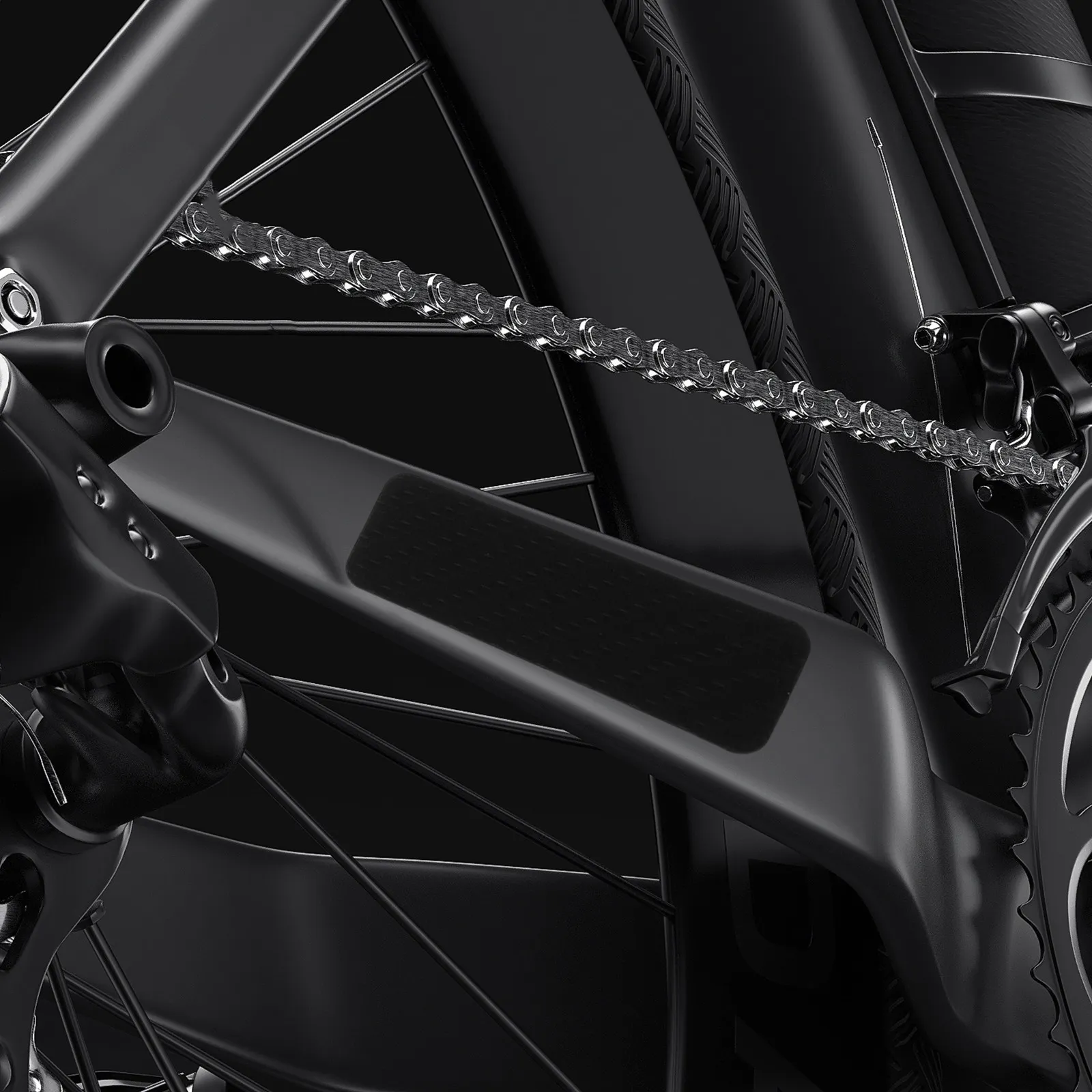 

4 Sheets Bicycle Frame Protector Scratch Resistant Bike Chain Guard Black Film Mountain Bike Frame Protection Tape Cycling