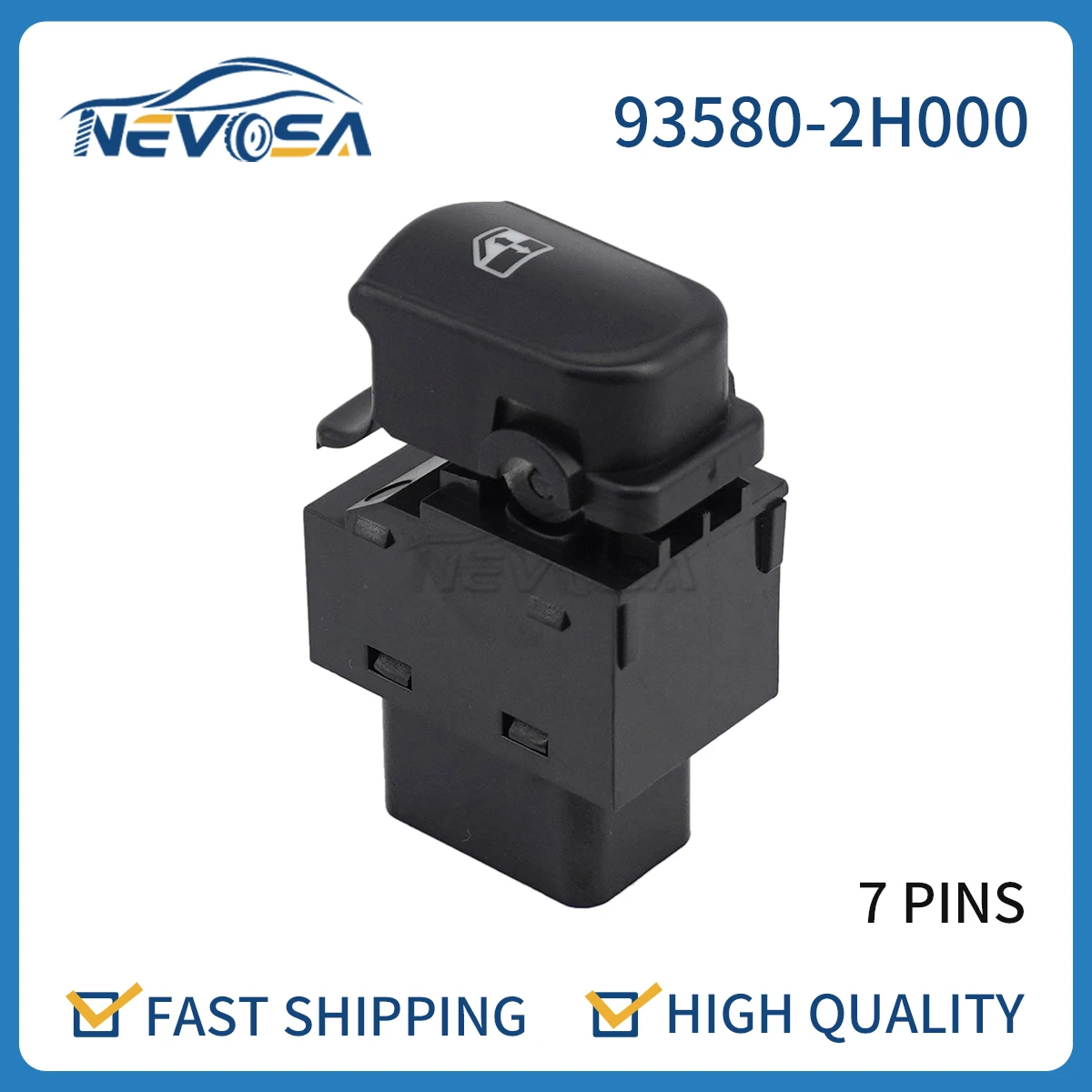 

Nevosa 93580-2H000 Passenger Rear Left Right Car Window Glass Switch Single Button For Hyundai Elantra 2007 2008-2010 935802H000