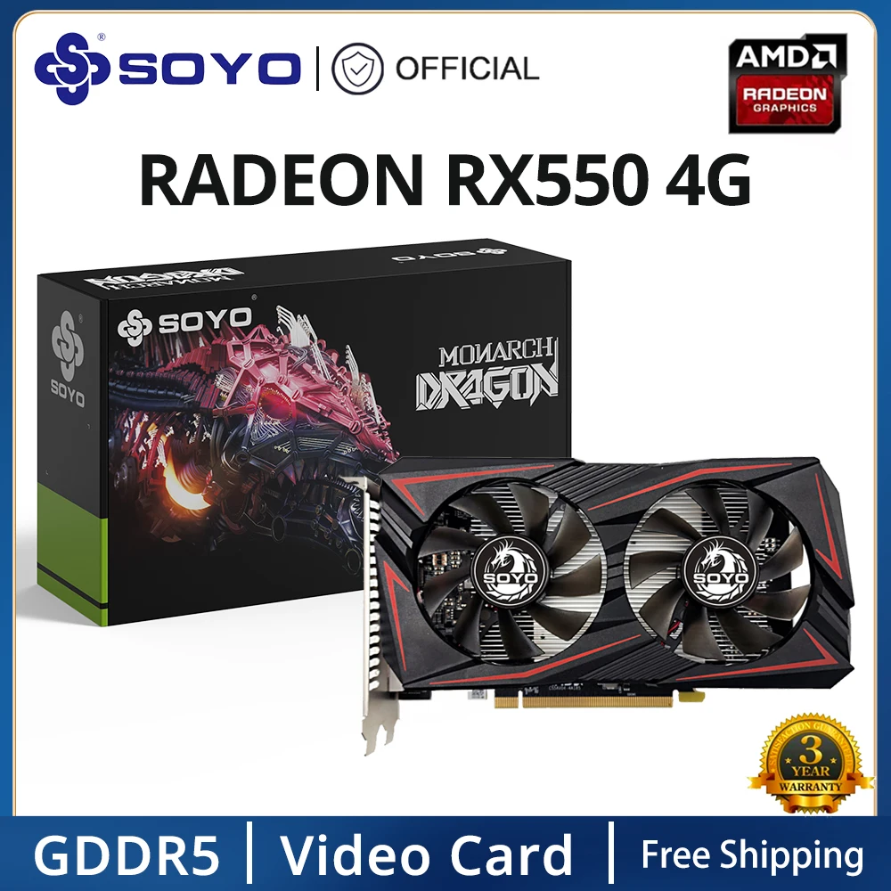 مراجعة شاملة لبطاقة الرسوميات AMD Radeon RX 550 4GB مع ذاكرة GDDR5 – الأفضل للاستخدام المكتبي والألعاب الخفيفة