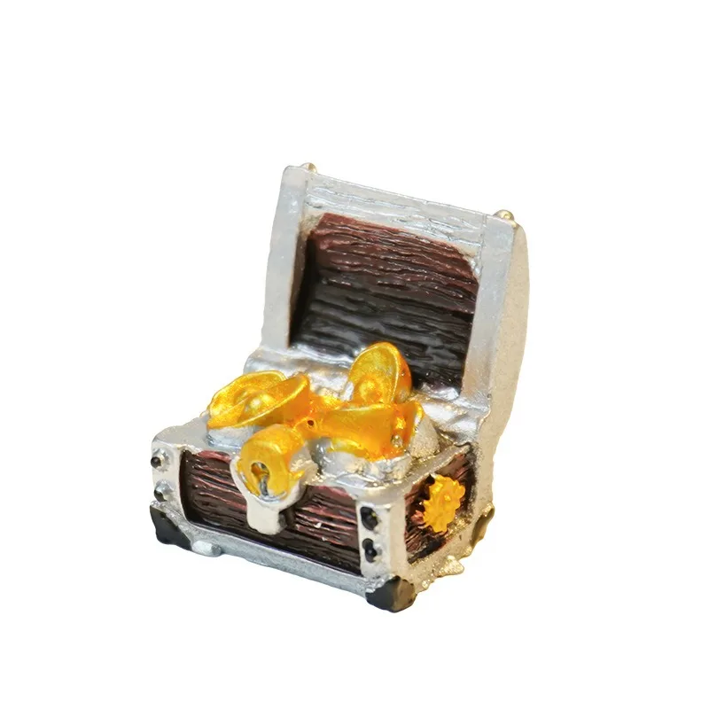 

Mini Aquarium Treasure Chest Resin Vintage Jungle Ornament Moss Landscape Fish Tank Decoration Underwater Scene DisplayAccessory
